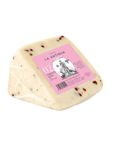 Queso de oveja tierno sin lactosa con pimienta rosa