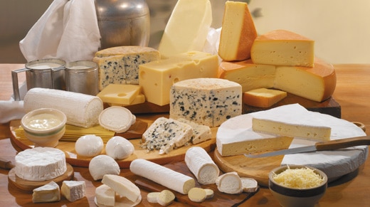 variedad de quesos para consumo